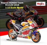 【MM93 世界冠軍車款】2018年 本田力豹仕賽車 Marquez 1/18 MotoGP賽車模型 Maisto製作