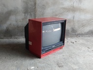 SANYO 三洋：彩色電視機(ST-1450) —古物舊貨、懷舊古道具、復古擺飾、早期民藝、古董科技、映像管電視機、任天堂紅白機電視機收藏