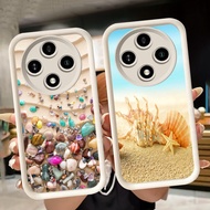 Soft Casing for Xiaomi Redmi 14C poco C61 C75 A3 A3X X3 NFC X7 Pro 5G White Q34 Beach Shell