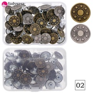 Ladysasa 40Sets Jeans Button Tack Buttons Metal Replacement Craft Working Kit F4K5
