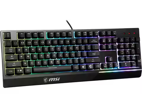 MSI Vigor GK30 Gaming Keyboard - Mechanical Membrane Switches, 6-Zone RGB, Water Repellent & Splash-