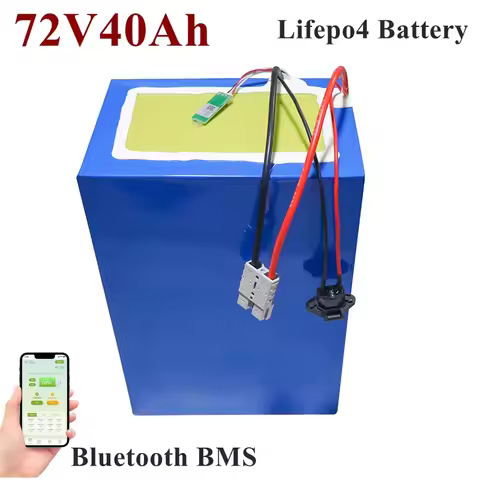 72V 40Ah Lithium Lifepo4 Battery with BMS 24S for Electric Motorcycle 3000W 5000W 6000W Electric Sco