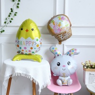 3pcs/set Easter Aluminum Film Balloon Egg Baby 3D Balloon Rabbit Flower Basket Balloon