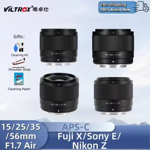 Viltrox AF 15mm 25mm 35mm 56mm F1.7 Air APS-C Large-Aperture Wide-Angle Auto Focus Lens for Fujifilm
