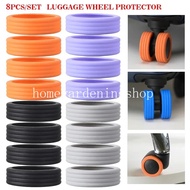 8pcs Luggage Wheels Protector Silicone Wheels Caster Shoes Travel Luggage Suitcase Reduce Noise Chair Wheels Guard Cover
