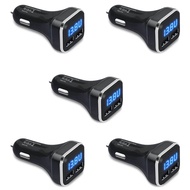 5X Car Charger Volt Meter Car Battery Monitor With LED Voltage & Amps Display, For Iphone 11 / Xs ,G
