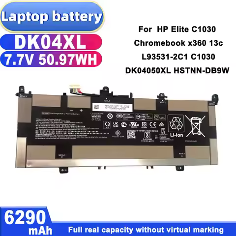 DK04XL DK04050XL HSTNN-DB9W 7.7V 50.97Wh 6290mAh Laptop Battery For HP Elite C1030 Chromebook x360 1