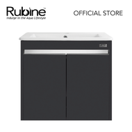 RUBINE RBF-1554D2 BK 50cm - Pearl Black Stainless Steel Vanity Cabinet 2 Doors