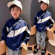 【Hi baby】1-12y boy's jacket new children's hooded top Korean version middle-aged children's spring a