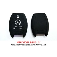 💥Ready Stock💥 MERCEDES BENZ W203/W211/CLK C180/E200 AMG/C/E S KEY START SILICONE CAR KEY COVER CASE