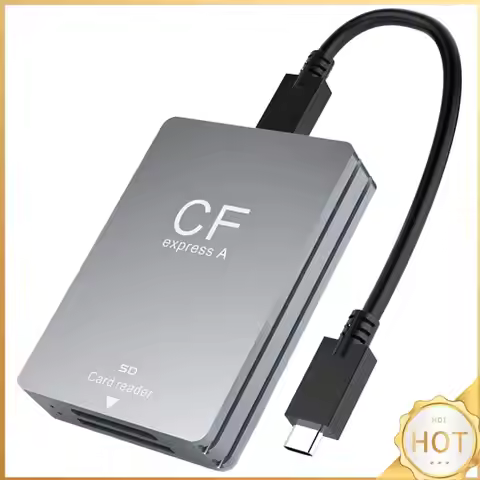 2-in-1 CFexpress Type A &SD Card Reader CF Express Card Reader Type A Adapter USB 3.2 10Gbps Portabl