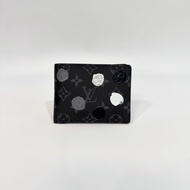 LV短夾黑灰原花草間彌生波點短夾M81931