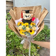 | Hanoi 1-3 o'clock | Graduation bear bouquet, graduation celebration, wax flowers, ABee gift