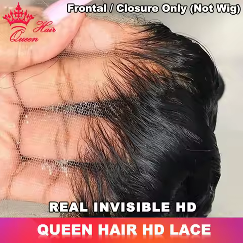 Queen Hair Real HD Invisible 13x6 13x4 7x7 6x6 5x5 4x4 2x6 4x6 9x6 Pre Plucked HD Lace Closure Front