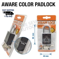 AWARE BLACK PADLOCK-40MM