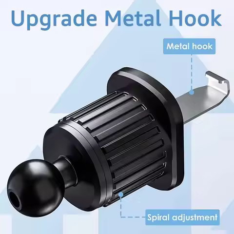 Car Air Outlet Mobile Phone Stand Ball Head Spiral Hook Base For MG HS 2022 ZST ZS MG3 MG5 MG6 MG7 G
