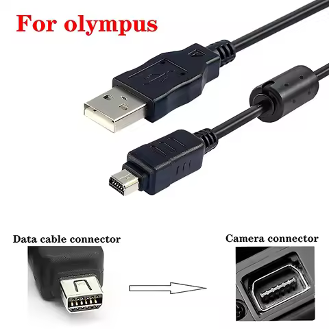 For Olympus Camera USB Data Cord CB-USB6 12Pin Cable E-PL3 E450 E400 SZ-14 U1070 SZ-31MR OM-D E-M5 T