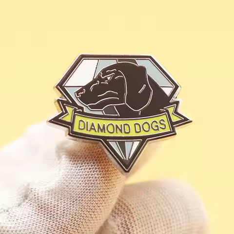 Funny Metal Gear Solid Enamel Lapel Pin Game Diamond Dogs Badge Jewelry Adorn Backpack Hat Collar Br