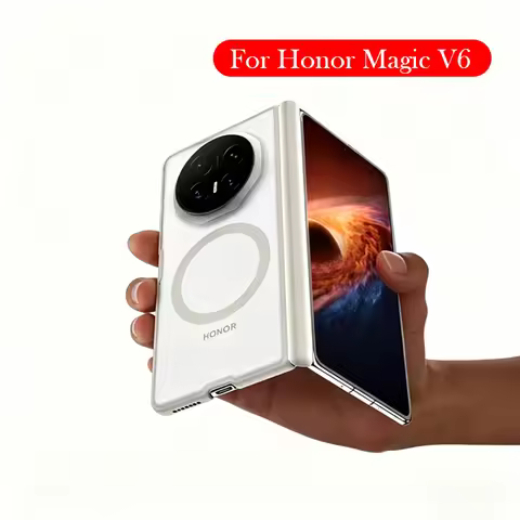 Wlons Magnetic Case For Honor Magic V6 Wireless Charging Back Cover Case for HONOR MAGIC V6
