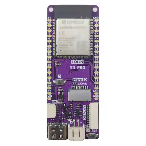 S3 Pro V1.0.0 - LOLIN WIFI BLE IOT Board based ESP32-S3 16MB FLASH 8MB PSRAM I2C TF Display MicroPyt
