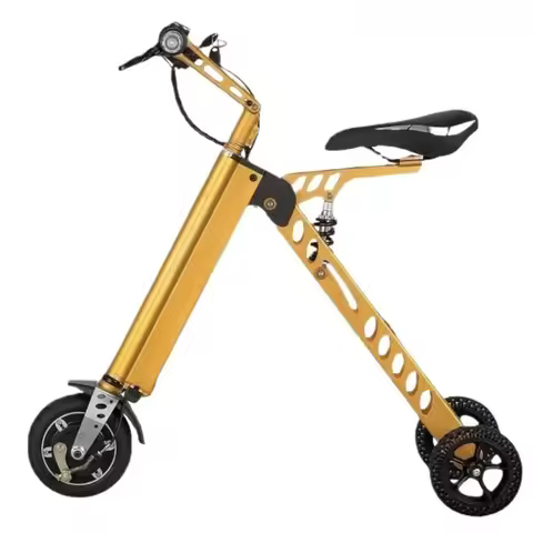 Portable folding electric vehicle three-wheeled electric vehicle
