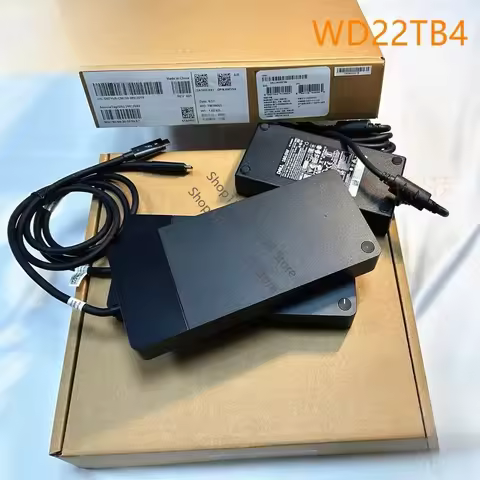 Original FOR Dell WD22TB4 Thunderbolt Dock 4 Wired USB Type-C Black Docking Station 180W Power With 