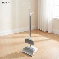 Bothyi Heavy Duty Dustpan with Comb Teeth Space Saving Broom and Dustpan Combo Set