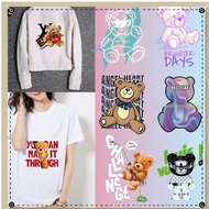 UV318 New Teddy Bear Cartoon Fashion Cloth with Ironing Patches, Washable Heat Transfer Stickers, Ad