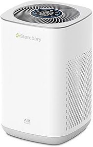 Air Purifier with H13 True HEPA Filter, Air Cleaner for Pets, Allergies, Dust, Pollen, Smoke, Mold, and Odors, C350 Air Purifiers for Home, Large Room, Bedroom, Office by Storebary, White