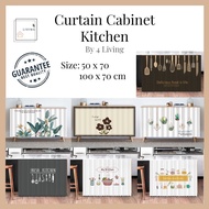 [4 Living] Langsir Kabinet Dapur Table Top Curtain Kitchen Curtain Cabinet Cloth Cover Cabinet Decor Langsir Pintu