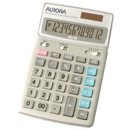 Aurora DT389 Desktop Calculator Solar Panel Powered Battery 12 Digits Desktop Calculator