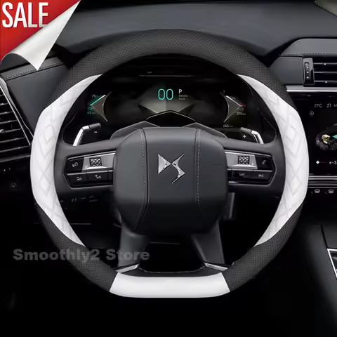 Leather Car Steering Wheel Cover For DS3 DS4 DS5 DS7 Crossback DS9 DS Nº8 DS8 Non-slip Auto Steering