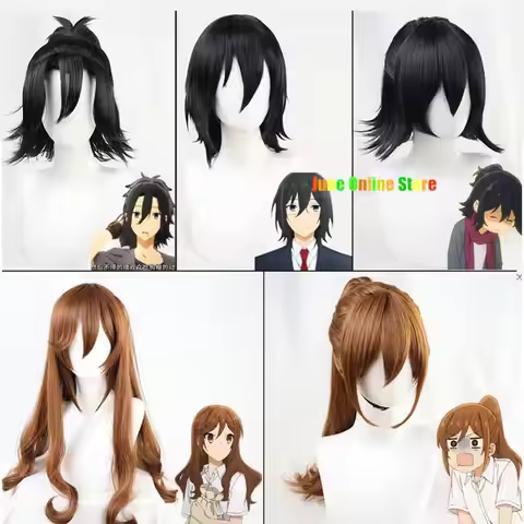 Anime Hori San to Miyamura kun Hori Kyoko Cosplay Long Brown Wig Horimiya Miyamura Izumi Short Black