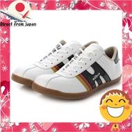 [MOBUS] Men's Leather Casual Walking Sneakers Current Model MUNDEN (WHT/BLUE, Adult Japanese Shoe Si