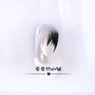 Anime Dr.Stone Asagiri Gen Cosplay Wig Black White Wig Heat Resistance Fiber Synthetic Hair