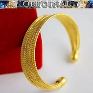 916gold opening multi-circle fine personality fashion 916gold bracelet flat belly in stock