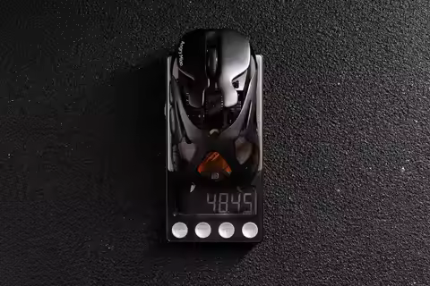 Angry Miao Infinity Gaming Wireless Mouse Metal Ultralight Hollow Hot-Swappable PAW3950 Dual 8K Wire