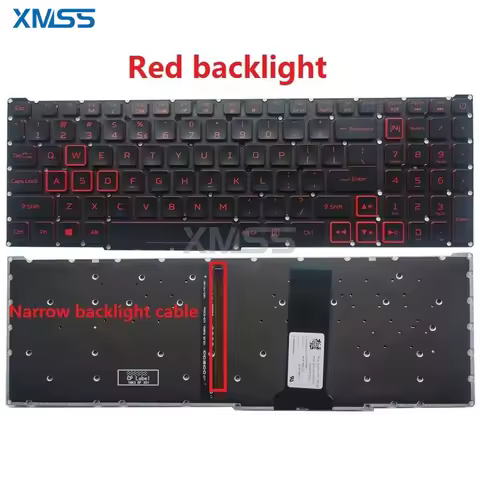 New Keyboard US Red Backlit For ACER Nitro 5 AN515-54 AN515-55 AN515-43 AN515-45