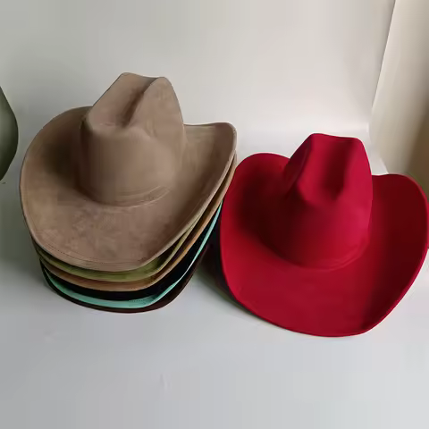 Western Vegan suede hat cowboy hat jazz panama hat unisex women's hat wide brim cowboy hat women's h