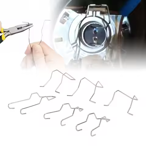 6Pcs Car Headlamp Bulb Clip Car Bulb Clip Stainless Steel Scratch Resistant Headlight Retainer Sprin