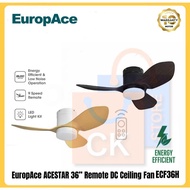 EuropAce ACESTAR 36" BLDC Motor Remote DC Ceiling Fan with Light ECF36H | ECF36H (10 Years Motor War