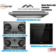 Mayer Gunmetal Hood & Cooker hob Package Built in oven MMSI903OT-GM Oil tray MMSS772IHI-GM MMSS883IH