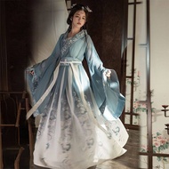 【IN Stock】 Hanfu Dress Women Chinese Ancient Traditional Hanfu Carnival Princess Cosplay Costume Stage Hanfu Blue&amp;Red Dance Dress Plus size