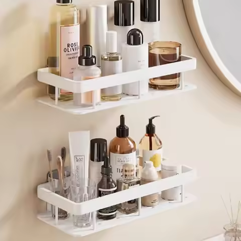 1-3pcs Kitchens Accessories No Punching Required For Kitchen Storage Organization Bathroom Spice Rac