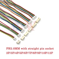 5PCS PH2.0MM 10CM 15CM 20CM 30CM with straight pin socket, electronic wire connection wire, terminal