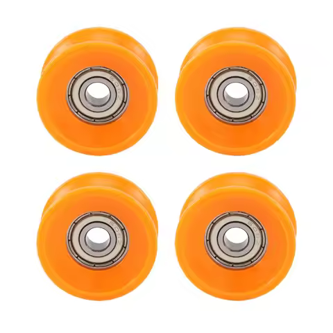 4Pcs 6X30X13mm Plastic Coated Sealed Bearings Steel 606ZZ Deep U Groove Guide Pulley Rail Ball Rolli