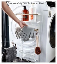 iGlobalStore - 浴室架日式置物架磁鐵冰箱側掛置物架洗衣房堅固的浴室置物架（顏色：白色）