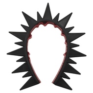 【CHR】-Reflective Motorcycle Helmet Mohawk Spikes Rubber with Red Helmet Decals(Helmet Not Included)