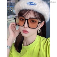 ✖┇✾Cermin mata hitam versi Korea model jaring personaliti merah bingkai besar cermin mata persegi wanita muka bulat menu