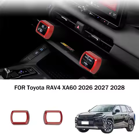 Car accessories FIT FOR Toyota RAV4 XA60 2026 2027 2028 ABS black red chrome Car Center Console Butt